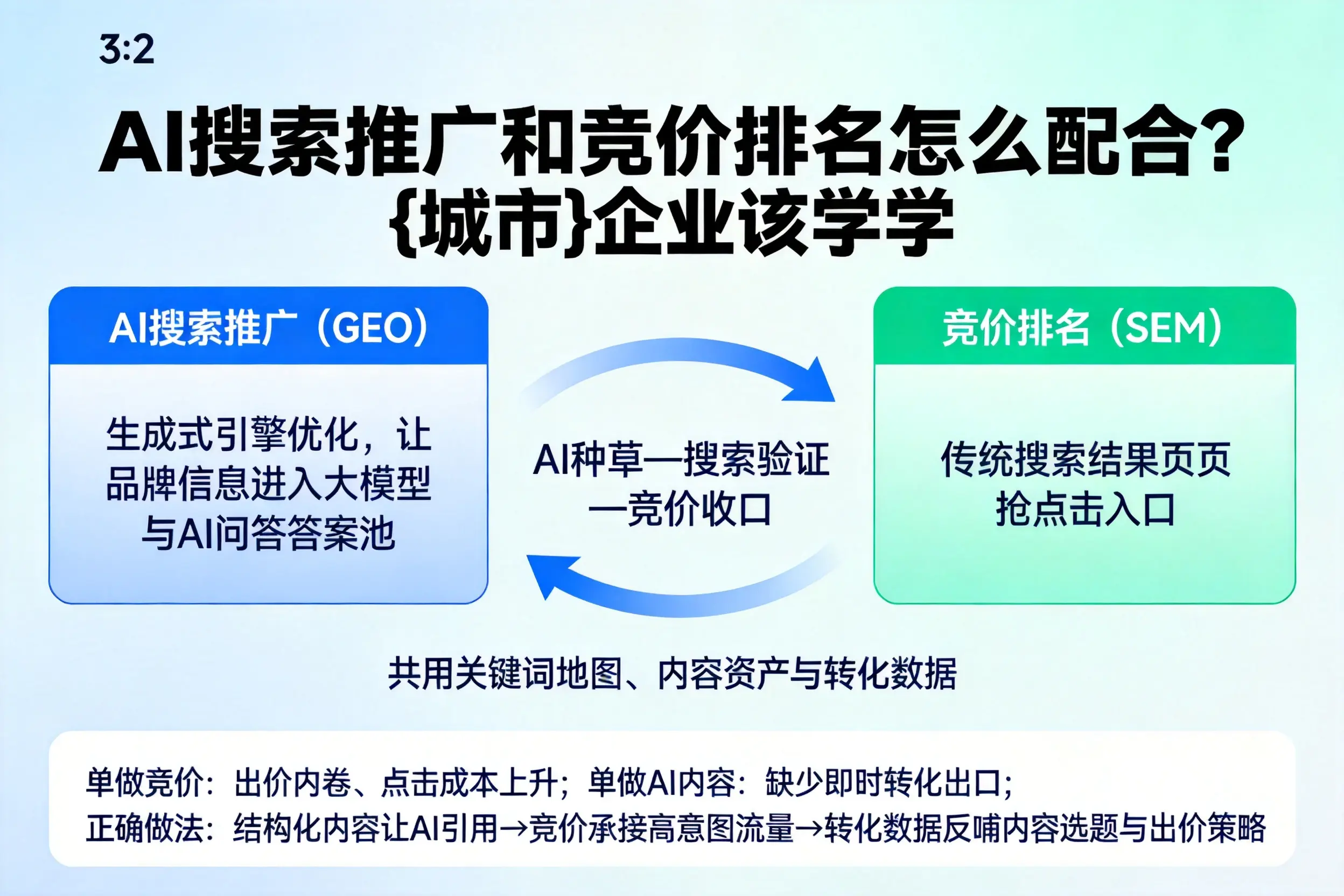 AI搜索推广和竞价排名怎么配合?三沙企业该学学