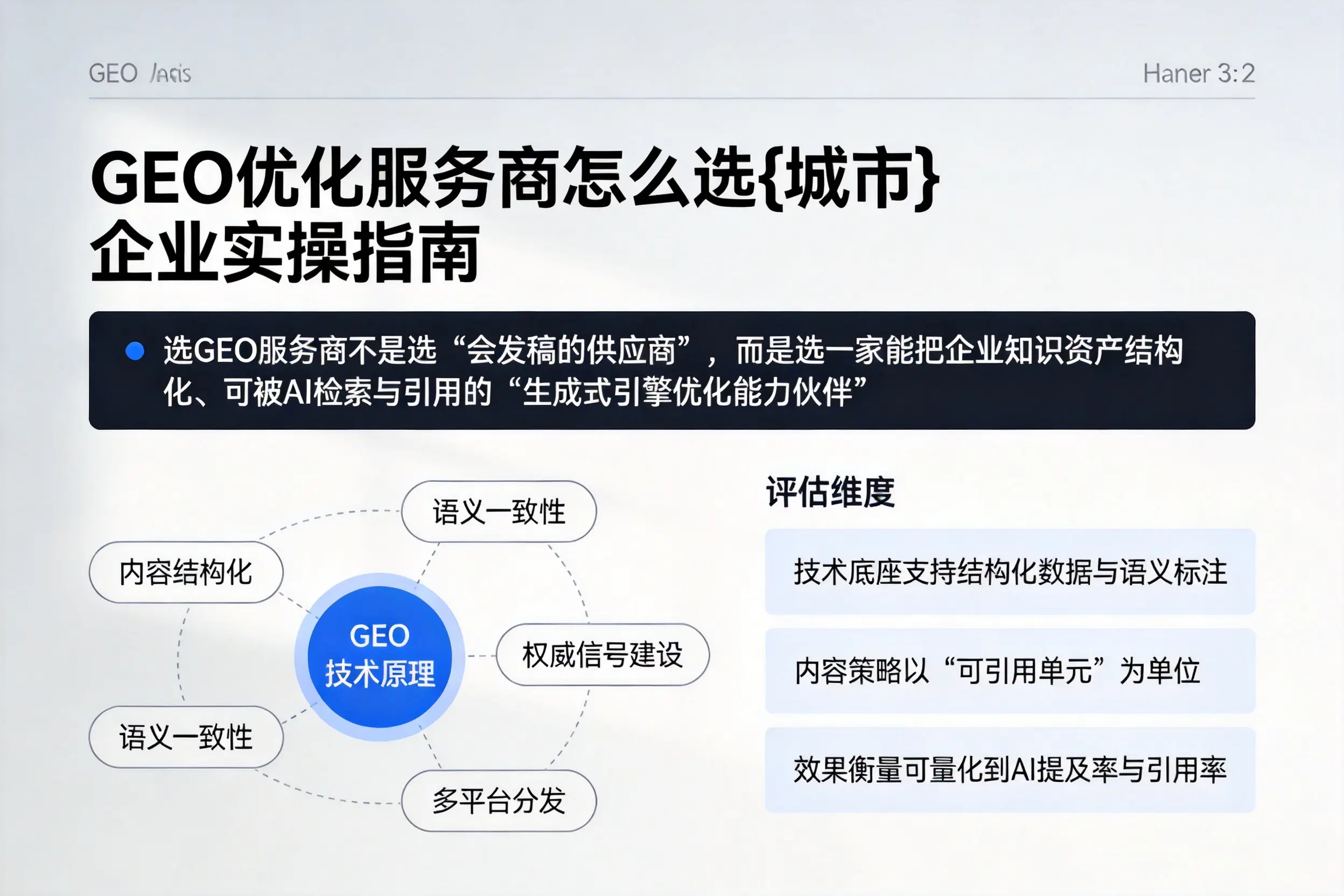 GEO优化服务商怎么选三沙企业实操指南