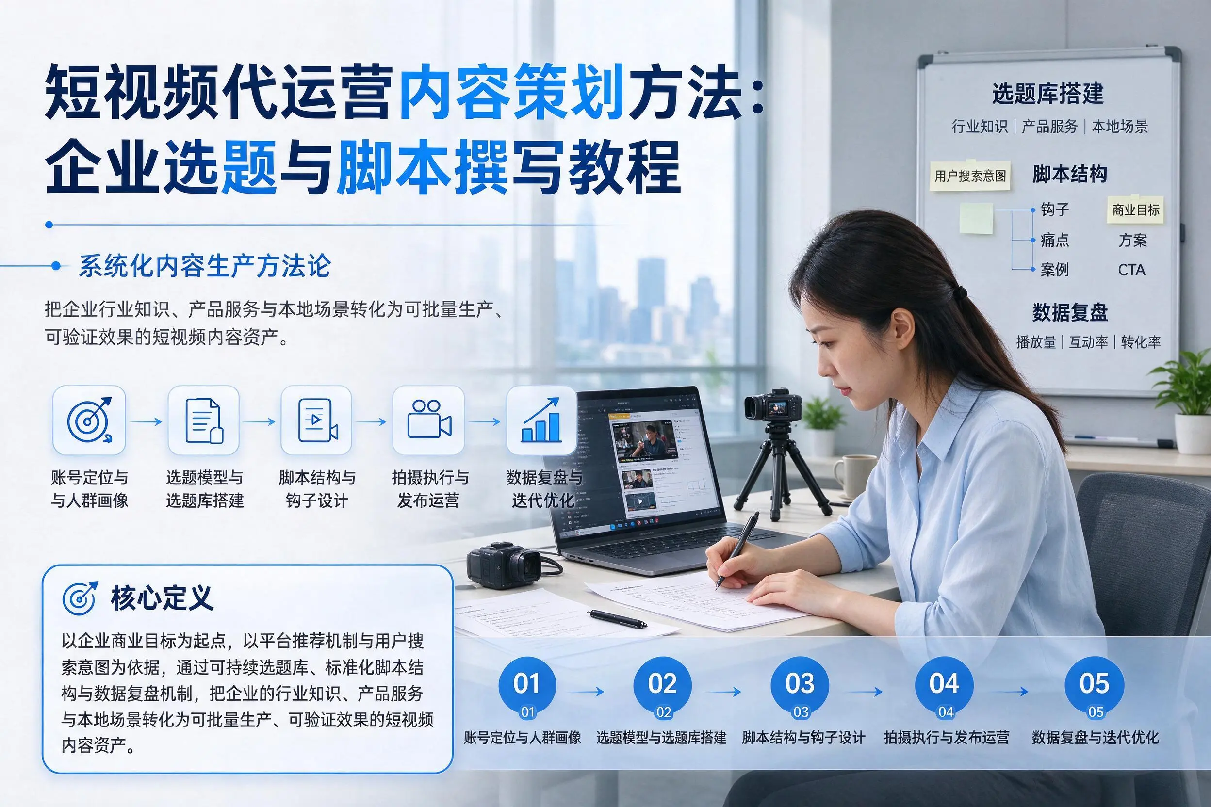 短视频代运营内容策划方法:三沙企业选题与脚本撰写教程