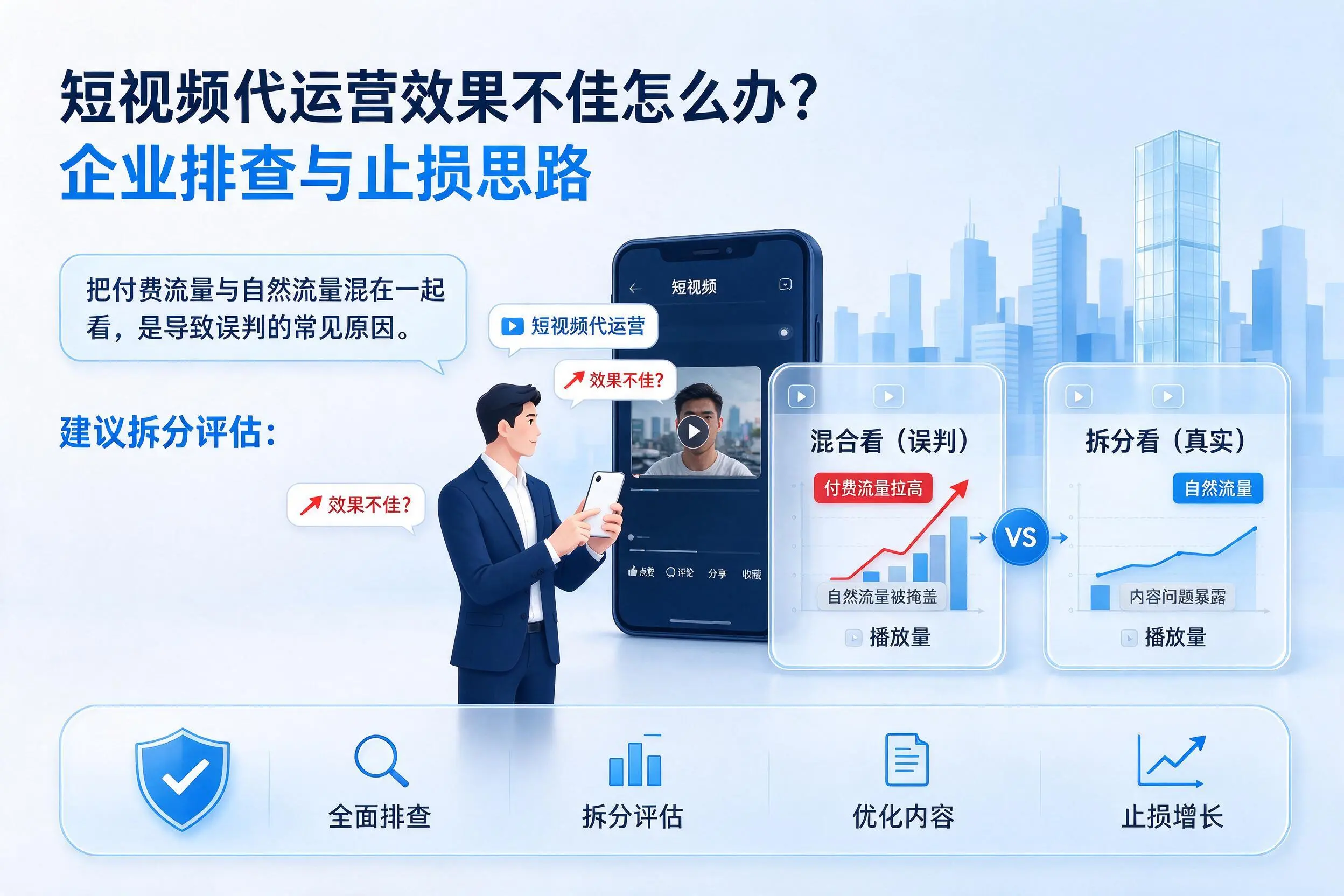 短视频代运营效果不佳怎么办？三沙企业排查与止损思路