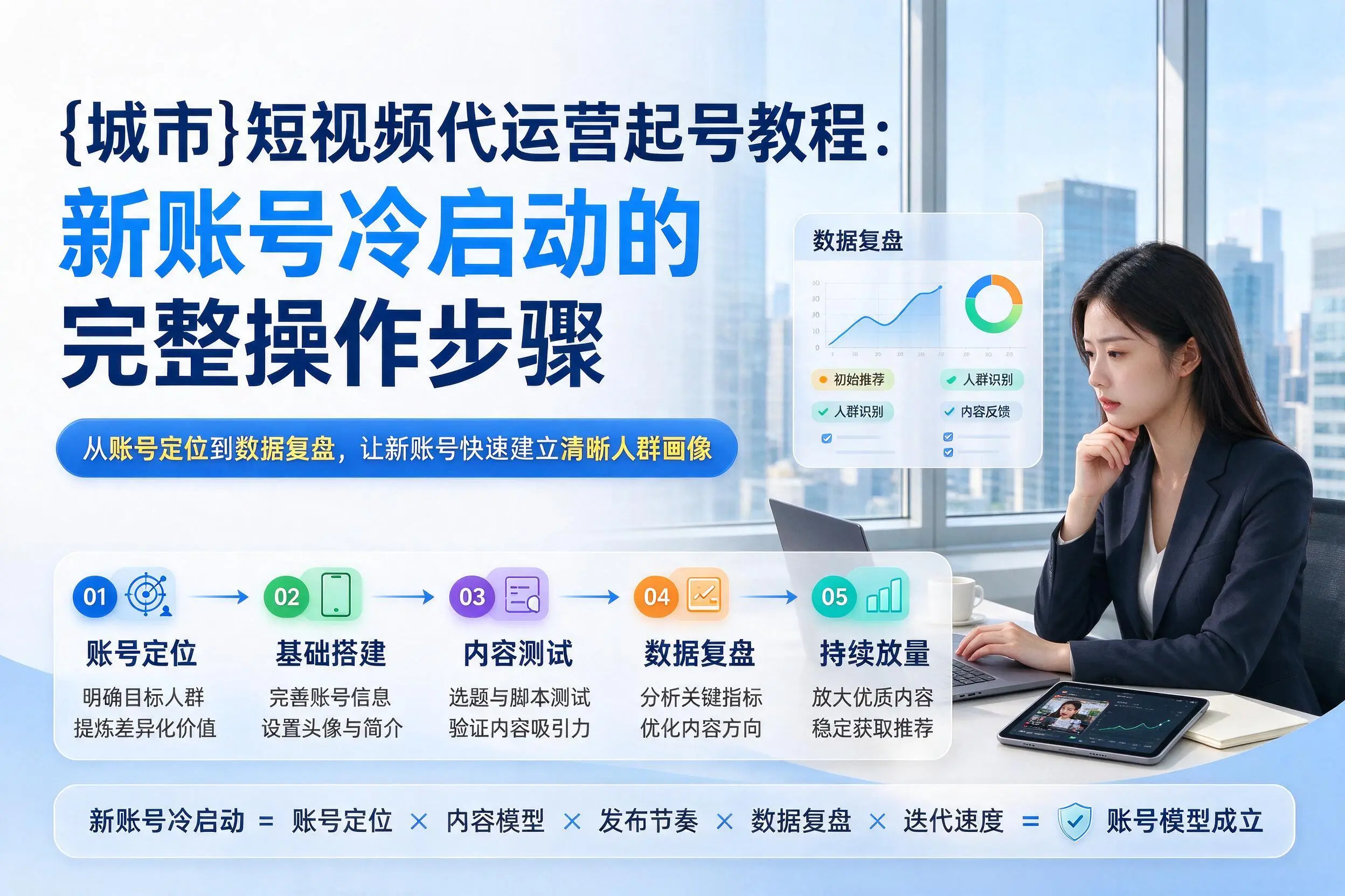 三沙短视频代运营起号教程:新账号冷启动的完整操作步骤
