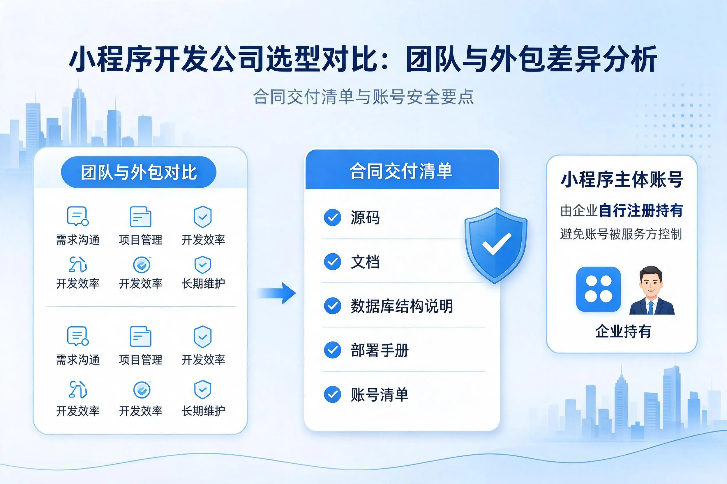 三沙小程序开发公司选型对比:团队与外包差异分析
