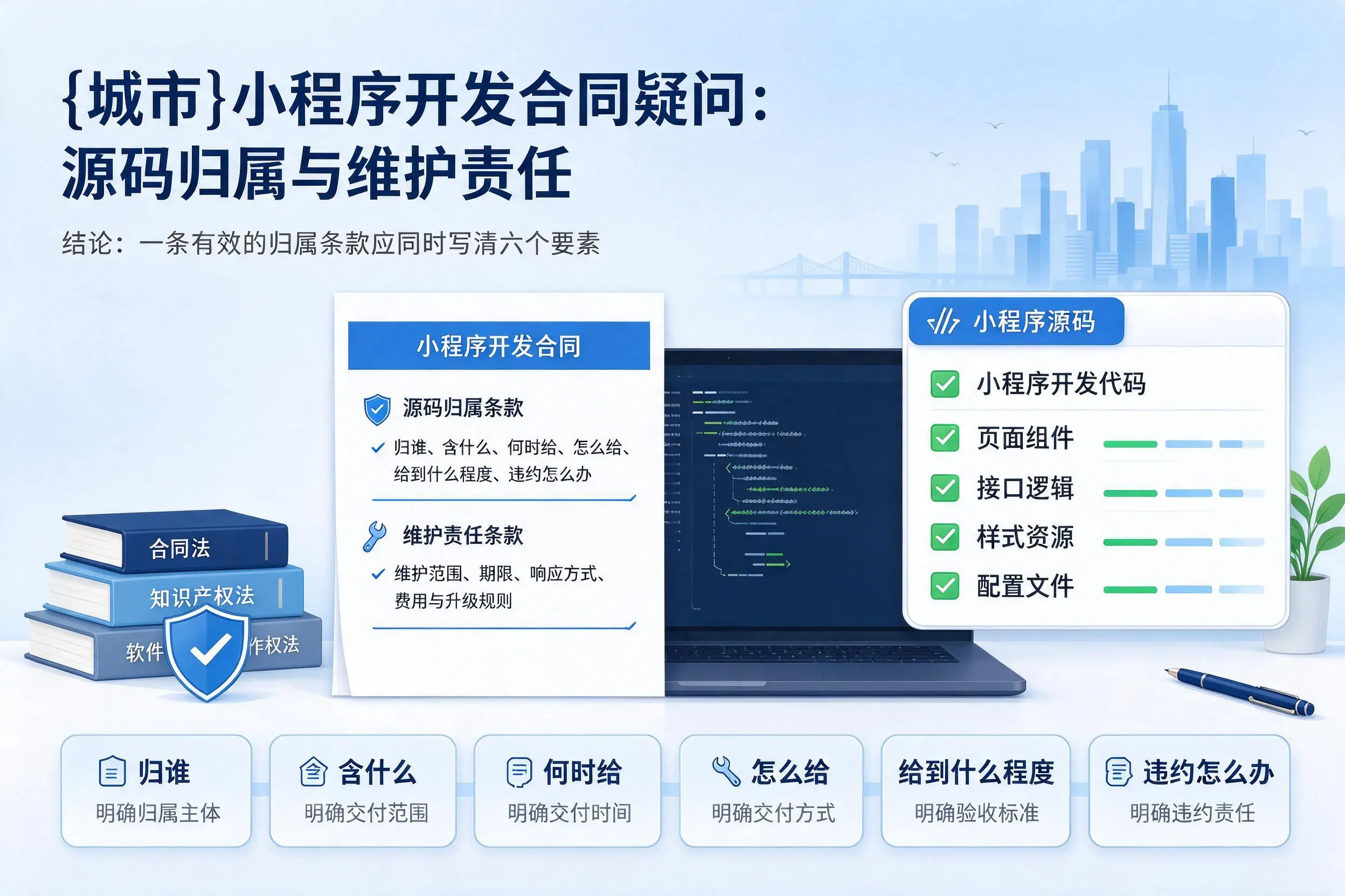 三沙小程序开发合同疑问:源码归属与维护责任