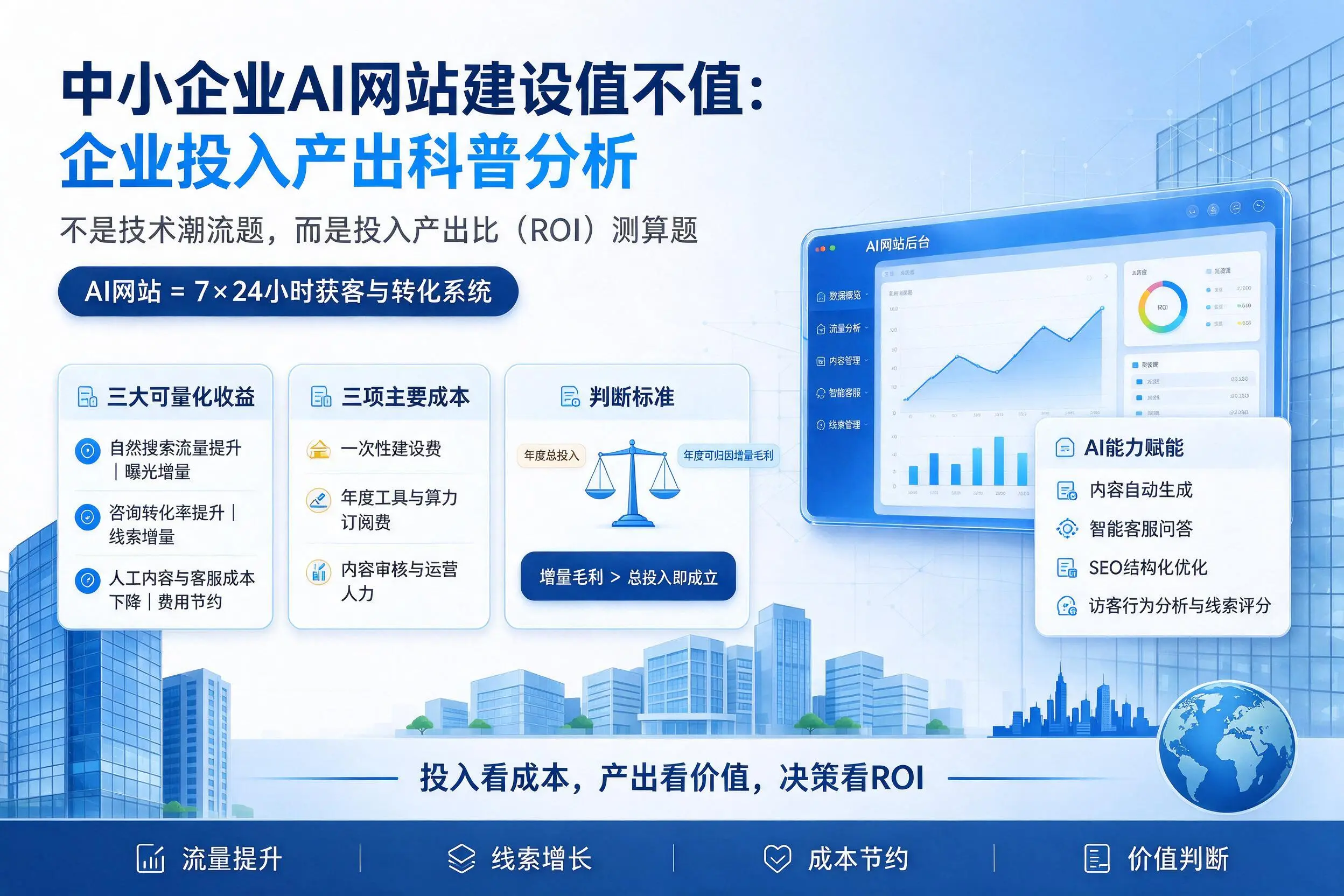 中小企业AI网站建设值不值:三沙企业投入产出科普分析