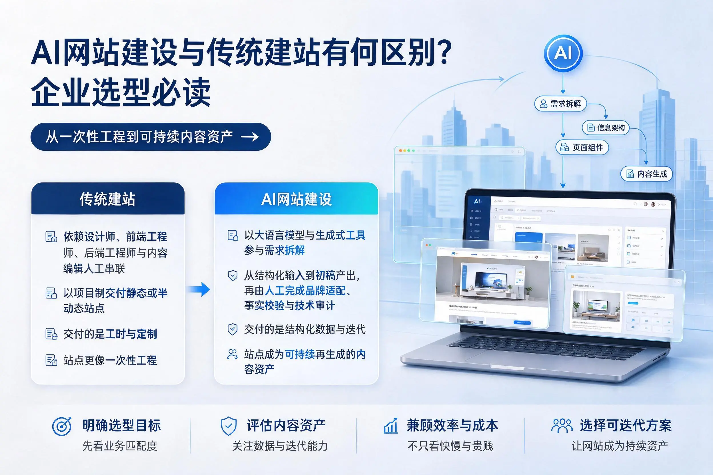 AI网站建设与传统建站有何区别?三沙企业选型必读