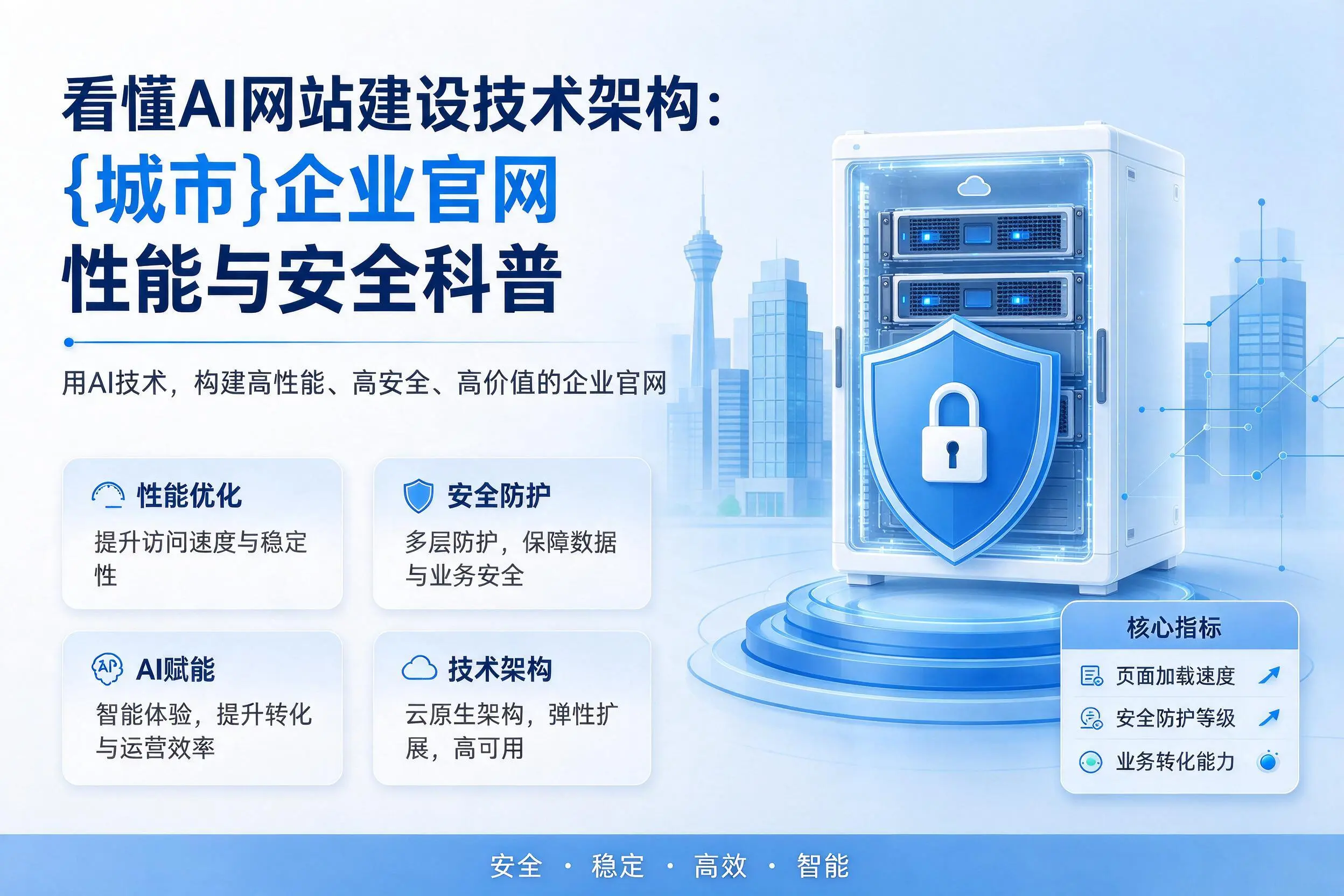 看懂AI网站建设技术架构:三沙企业官网性能与安全科普