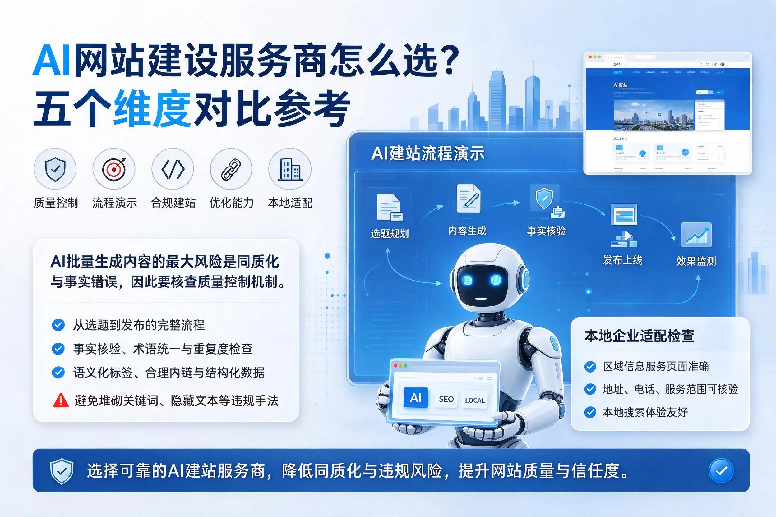 三沙AI网站建设服务商怎么选?五个维度对比参考